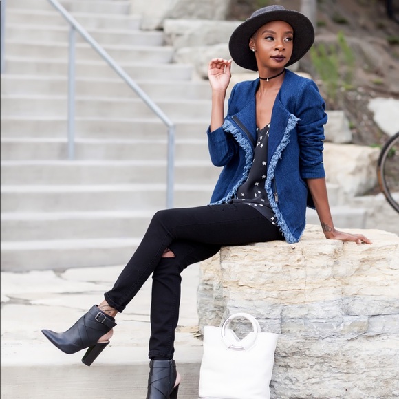 Ag Adriano Goldschmied Jackets & Blazers - Frayed Denim Jacket Ag Adriano Goldschmied Jackets & Blazers - Frayed Denim Jacket
